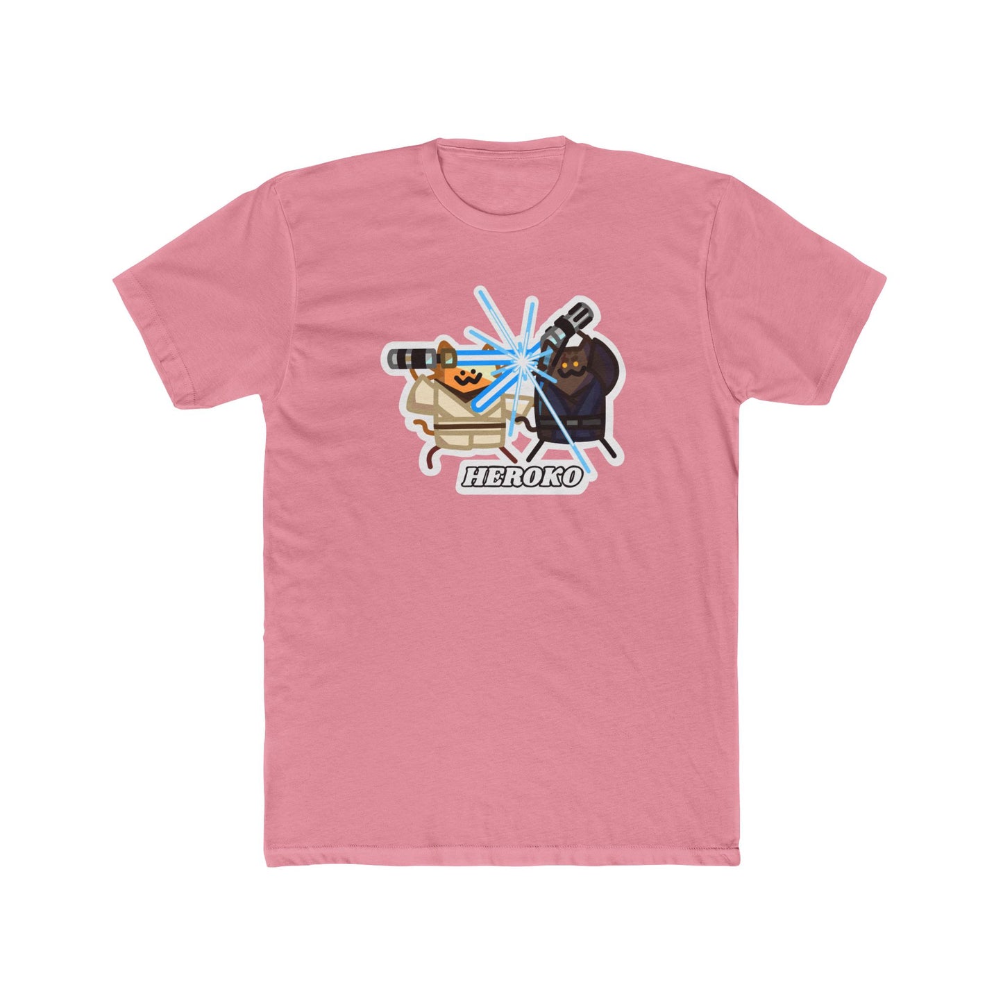 Jedi Cats Fighting Unisex Cotton Tee