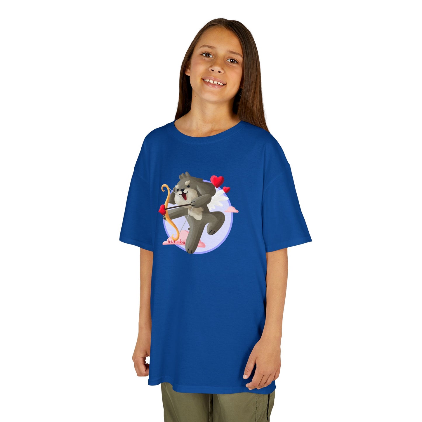 Kids Tee -Cute Dog Valentine's Day Graphic Tee