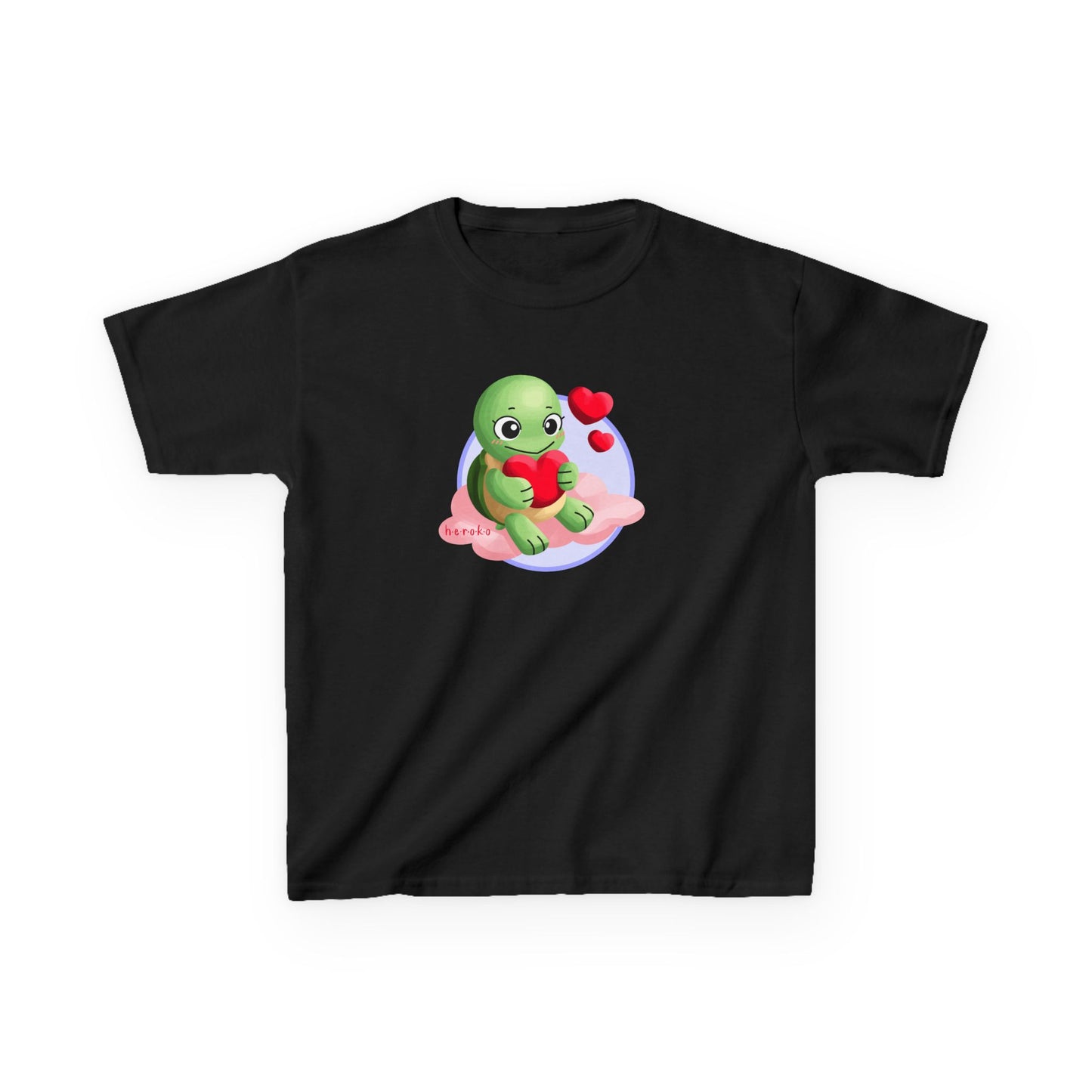 Kids Tee -Cute Turtle Valentine's Day Graphic Tee
