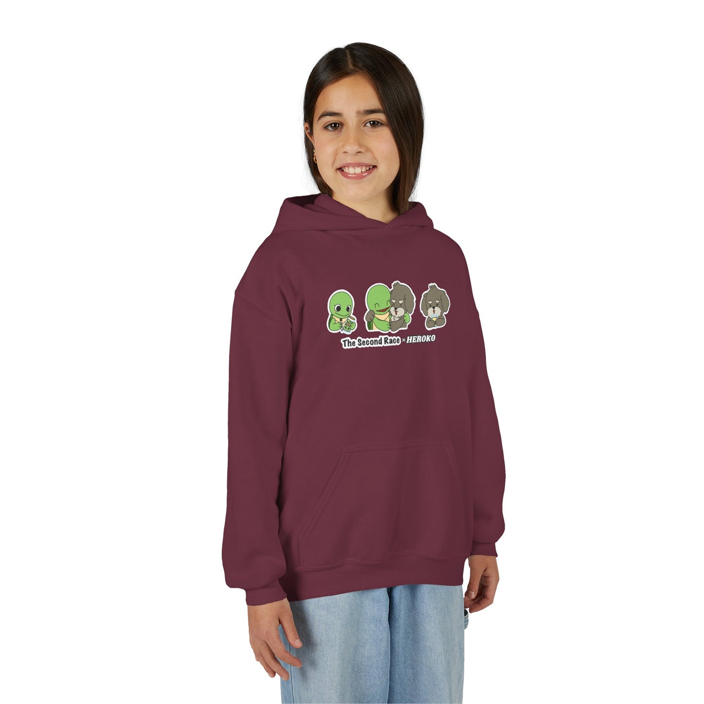 Kids Hoodie — Cute Turtle and Puppy Trios "The Second Race"