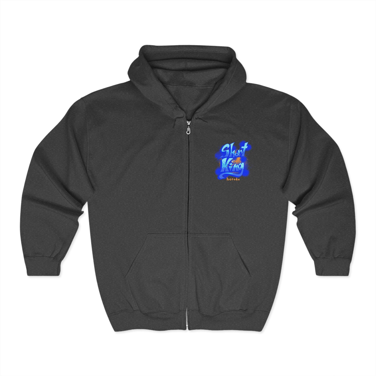 Adults Unisex SHORT KING Full Zip Hoodie