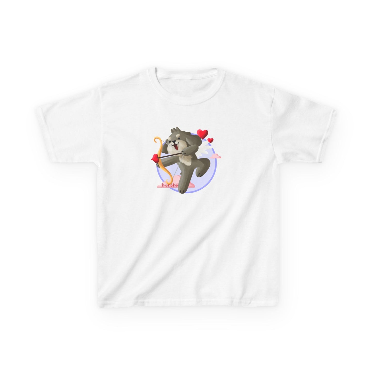 Kids Tee -Cute Dog Valentine's Day Graphic Tee