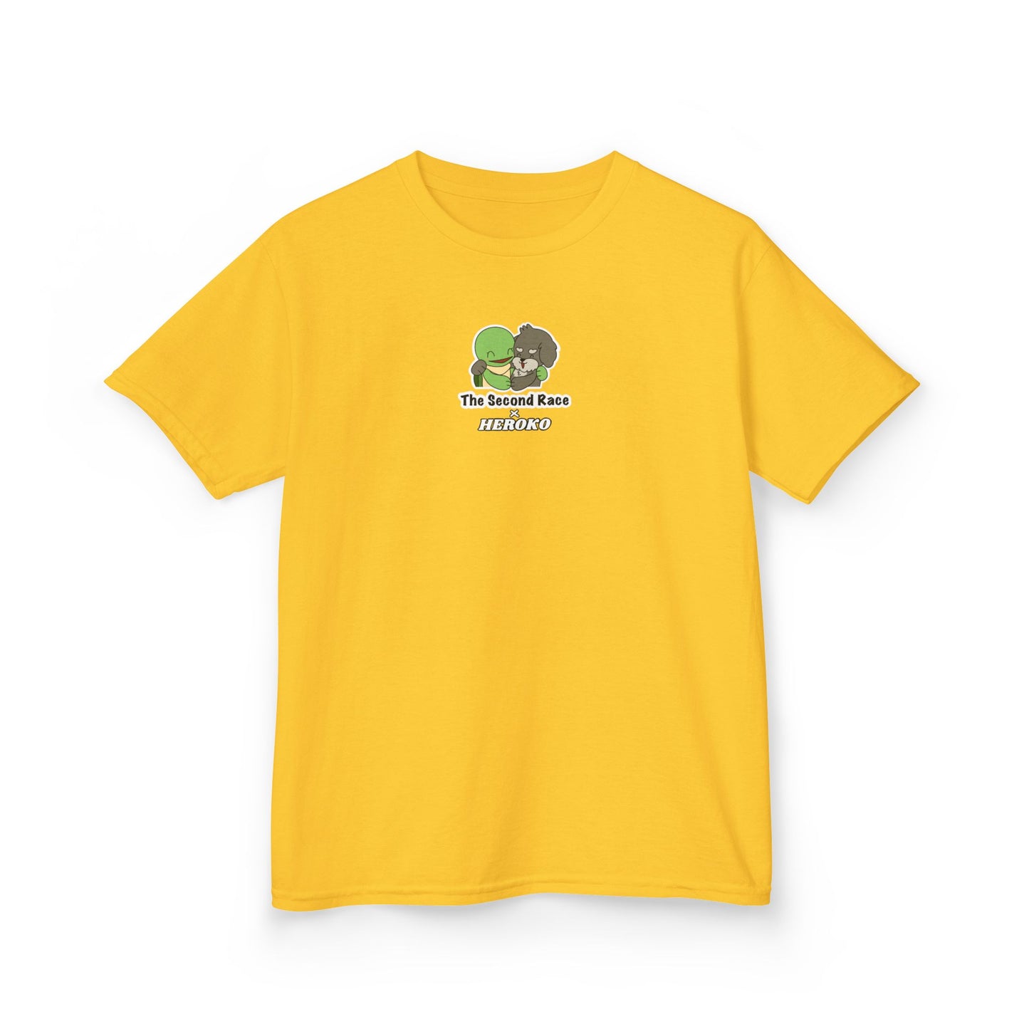 Kids Tee -"The Second Race" Cute Turtle and Puppy Graphic Tee