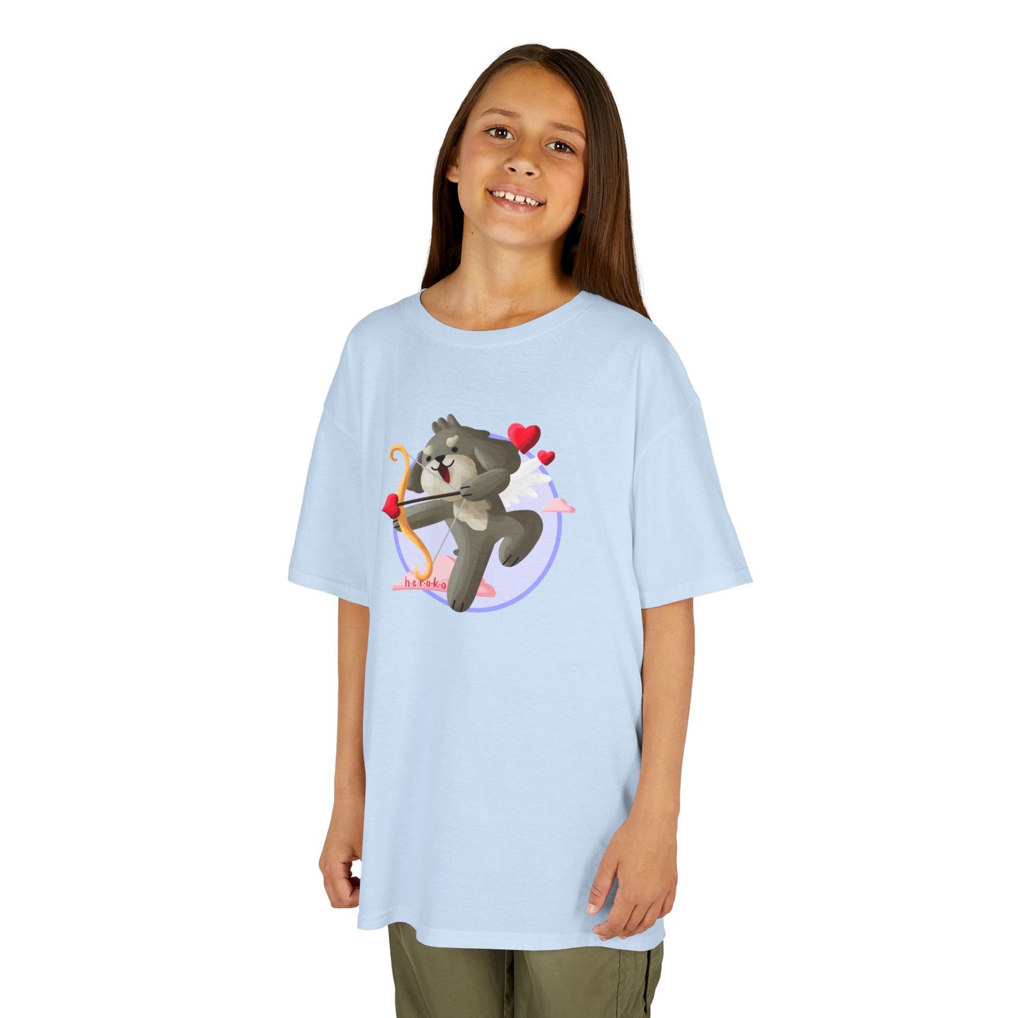 Kids Tee -Cute Dog Valentine's Day Graphic Tee