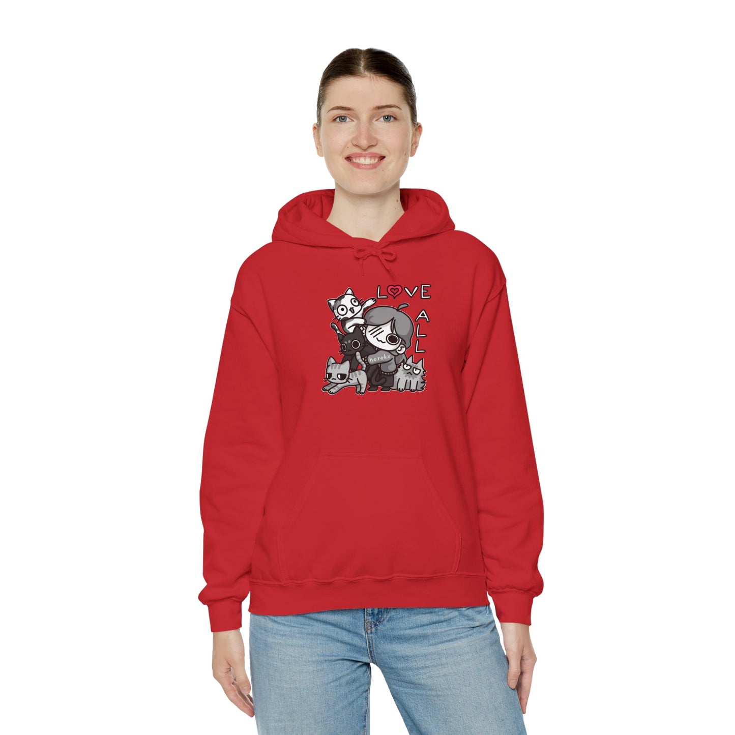 Adults LOVE ALL CATS Hoodies