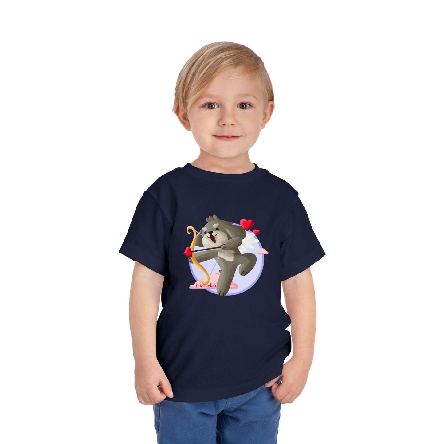 Toddler Tee - Cute Dog Valentine's Day Design