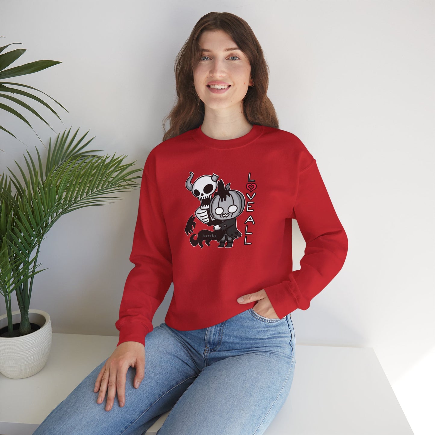 Adults LOVE ALL SKELETON Crewneck Sweatshirt