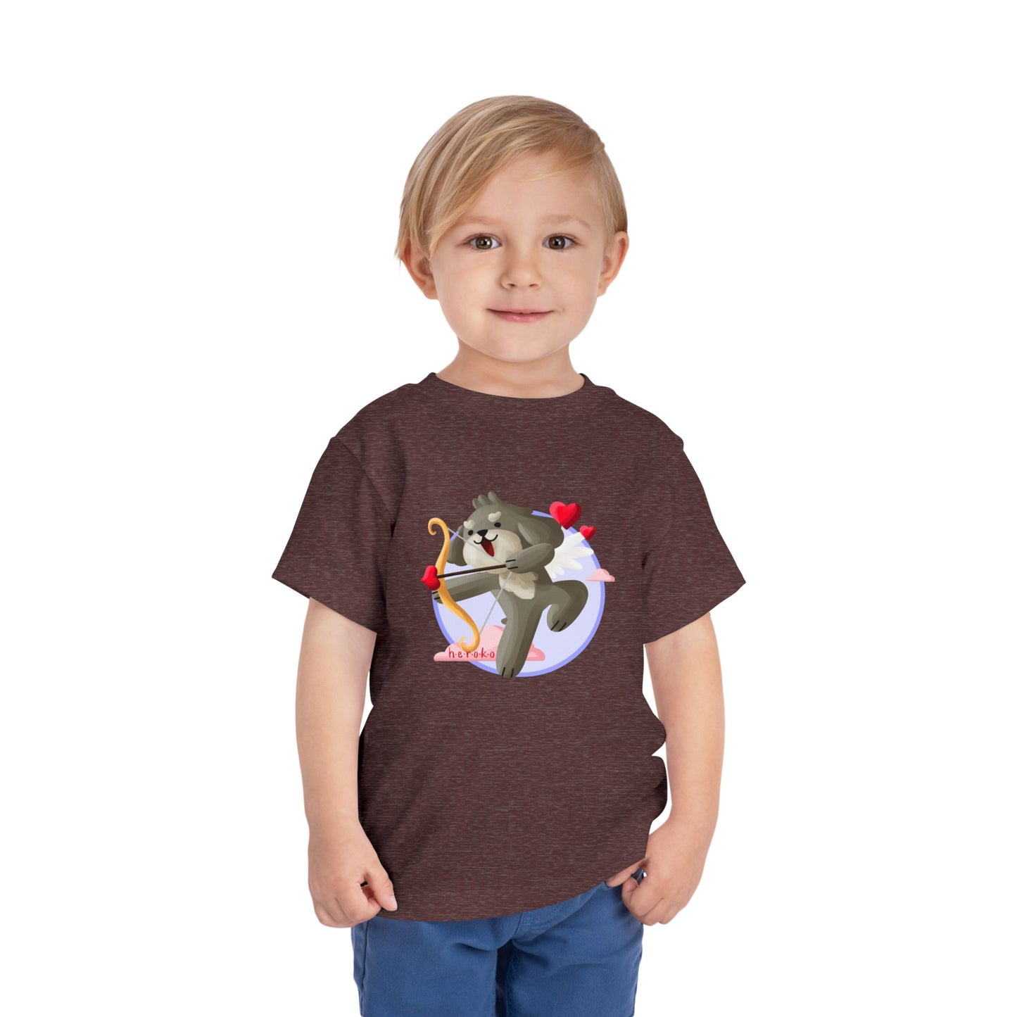Toddler Tee - Cute Dog Valentine's Day Design