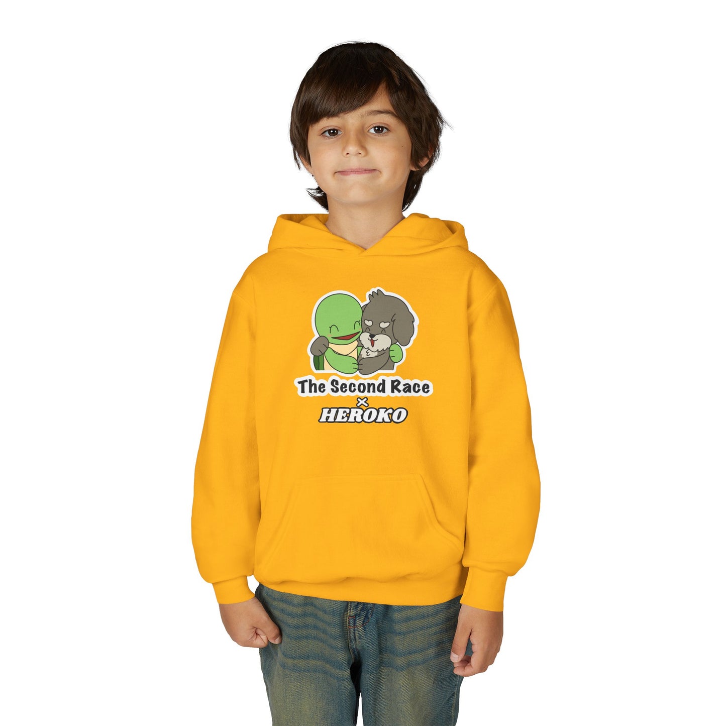 Kids Hoodie — Cute Turtle and Puppy Friends "The Second Race"