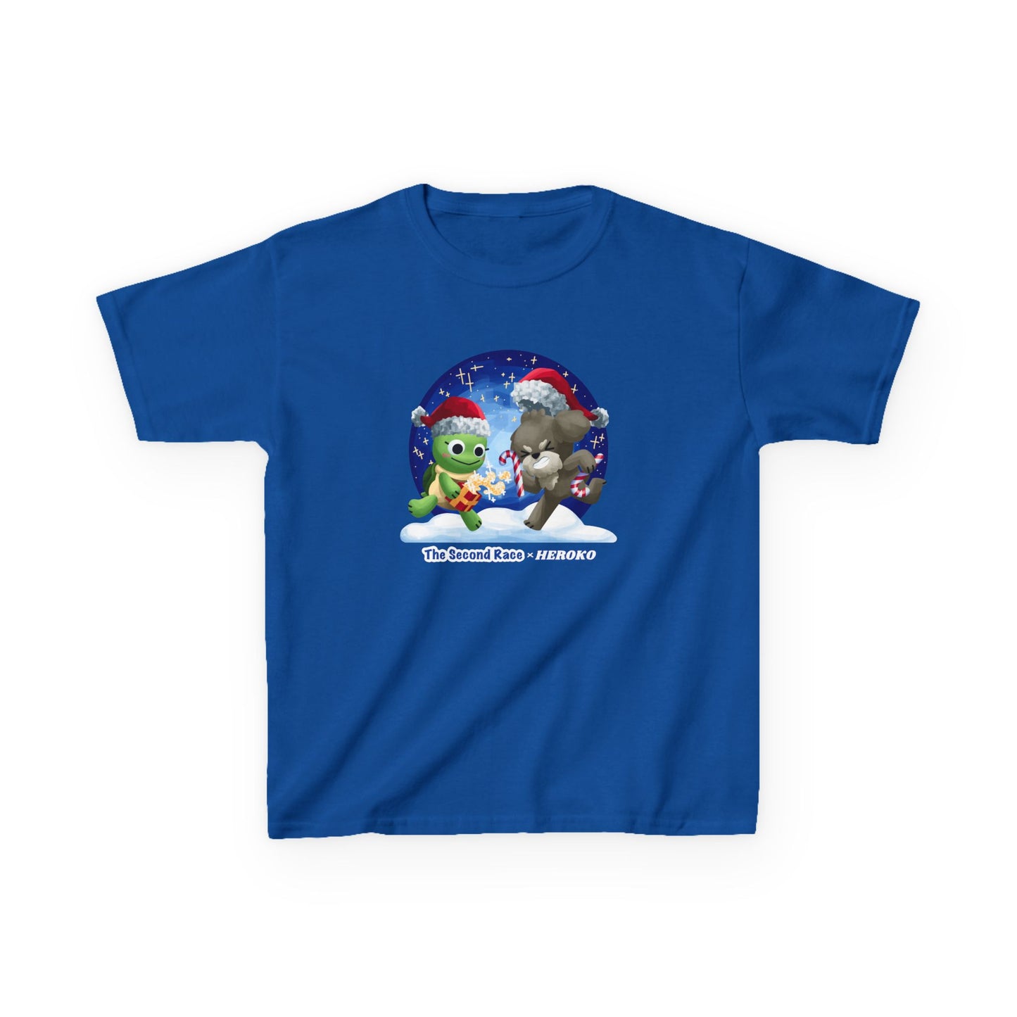 Kids Tee - Cute Holiday Turtle and Puppy in a Snow Globe from "The Second Race"
