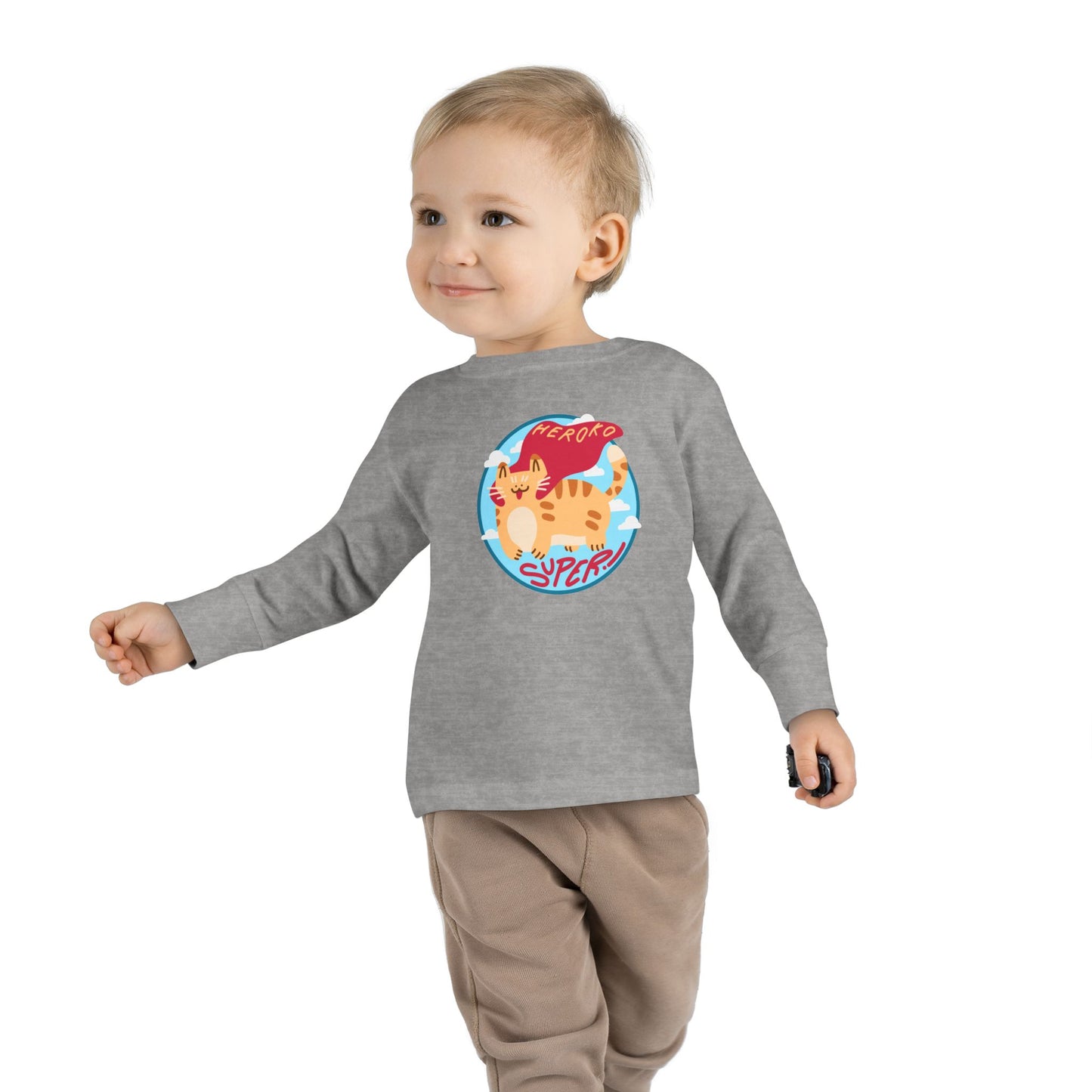 Toddler's SUPER CAT PATCH Long Sleeve Tee