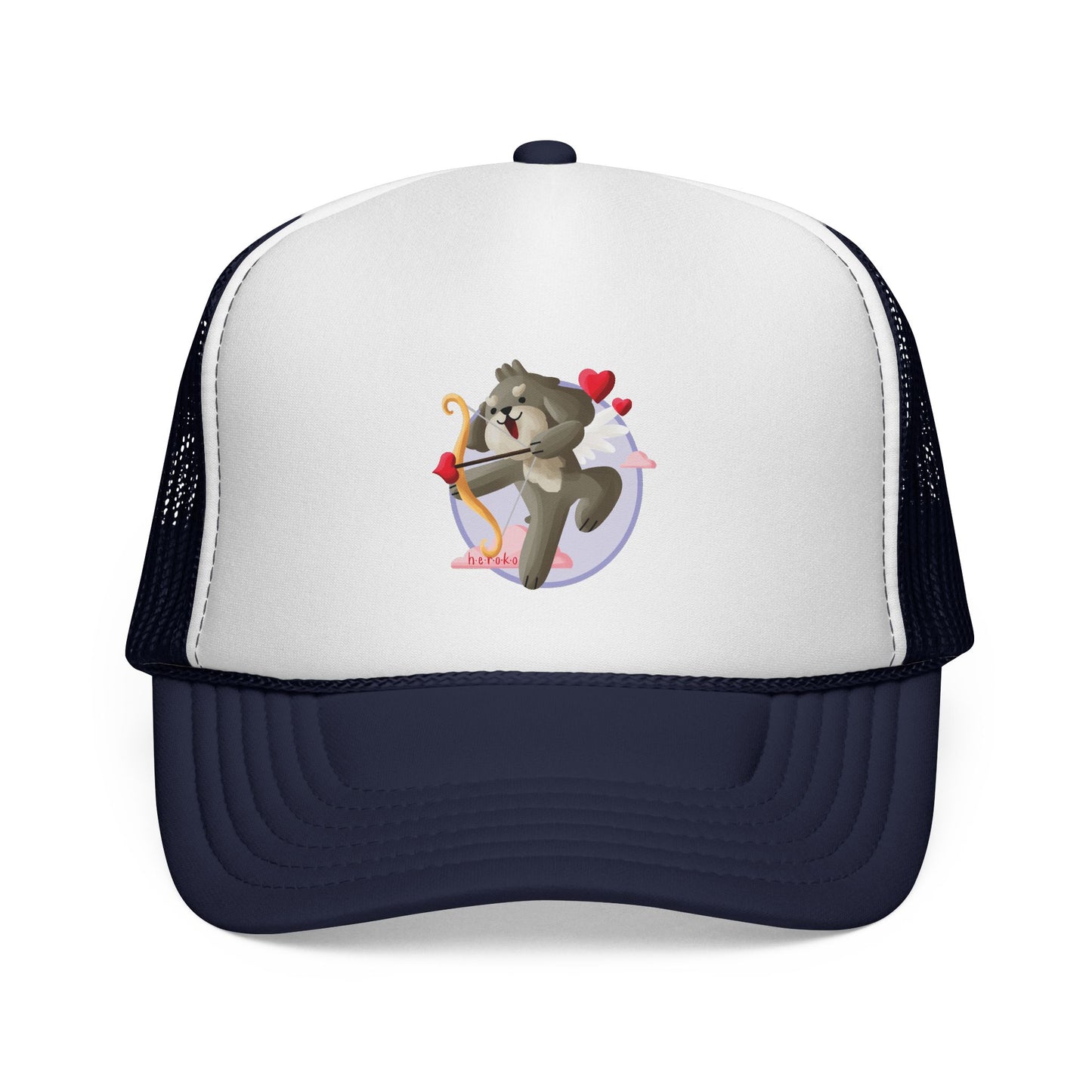 Cute Dog Valentine's Day Design Trucker Cap/Hat