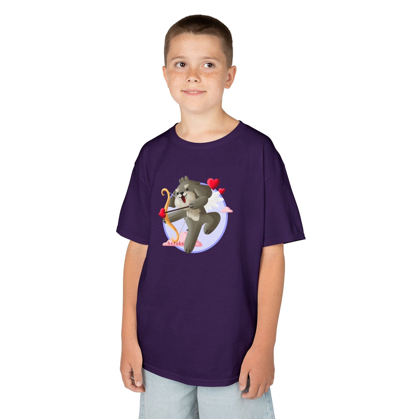 Kids Tee -Cute Dog Valentine's Day Graphic Tee