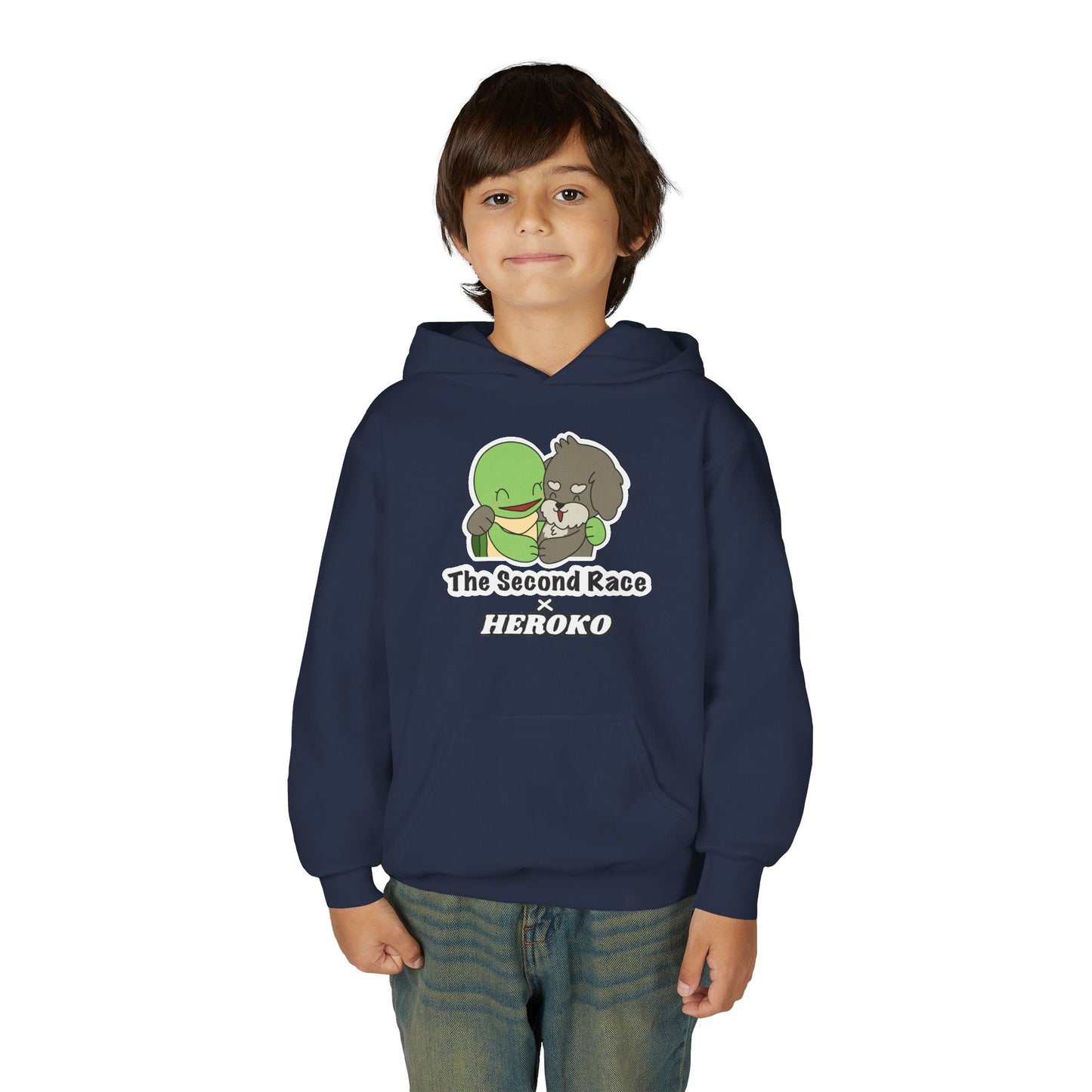 Kids Hoodie — Cute Turtle and Puppy Friends "The Second Race"