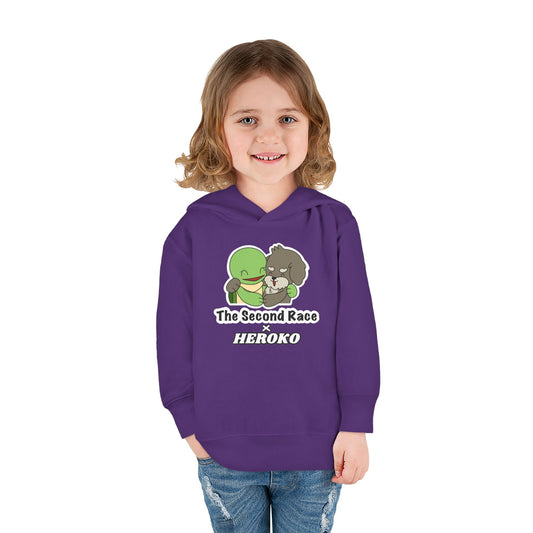 Toddler Hoodie - Cute Turtle & Dog "The Second Race" Fleece Pullover