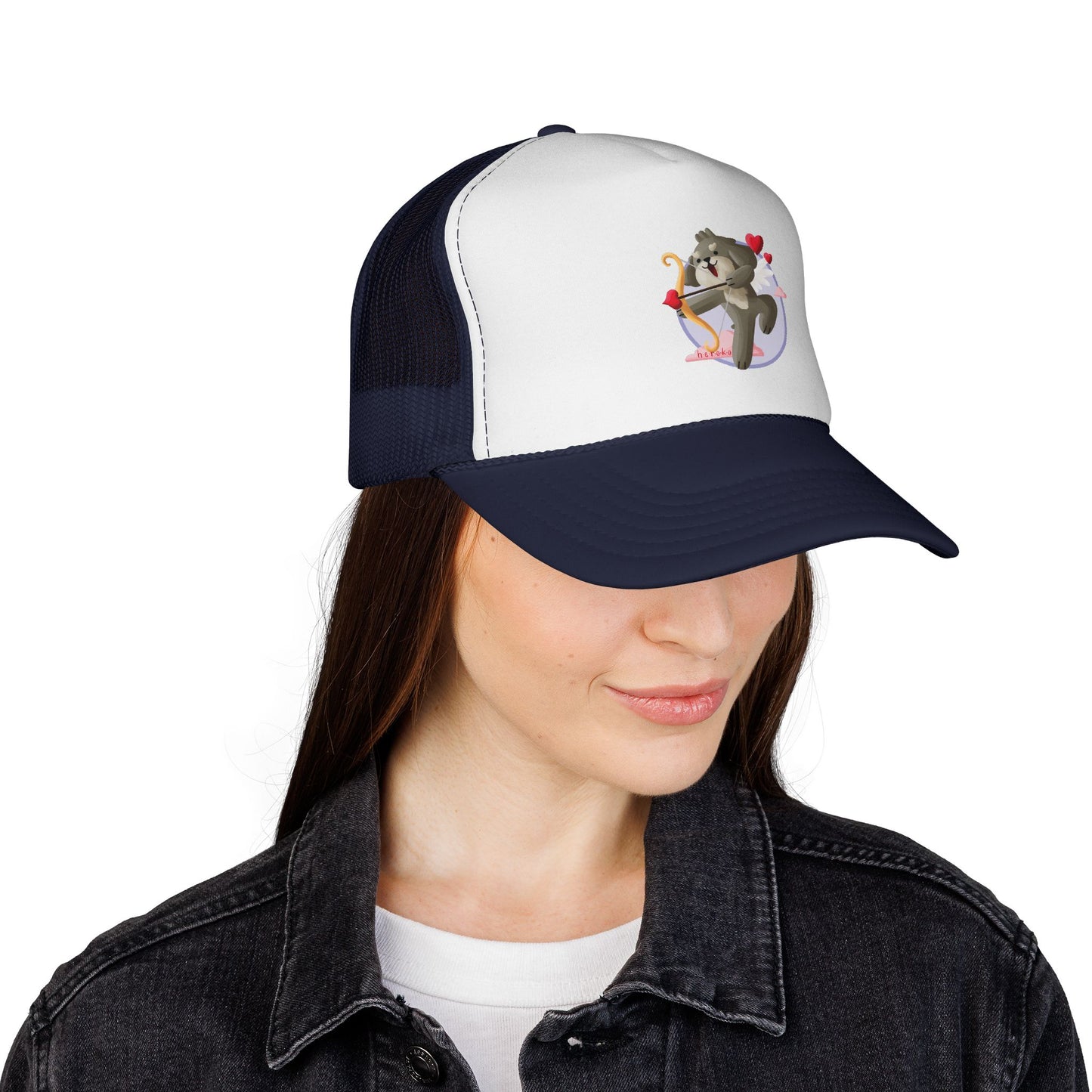 Cute Dog Valentine's Day Design Trucker Cap/Hat