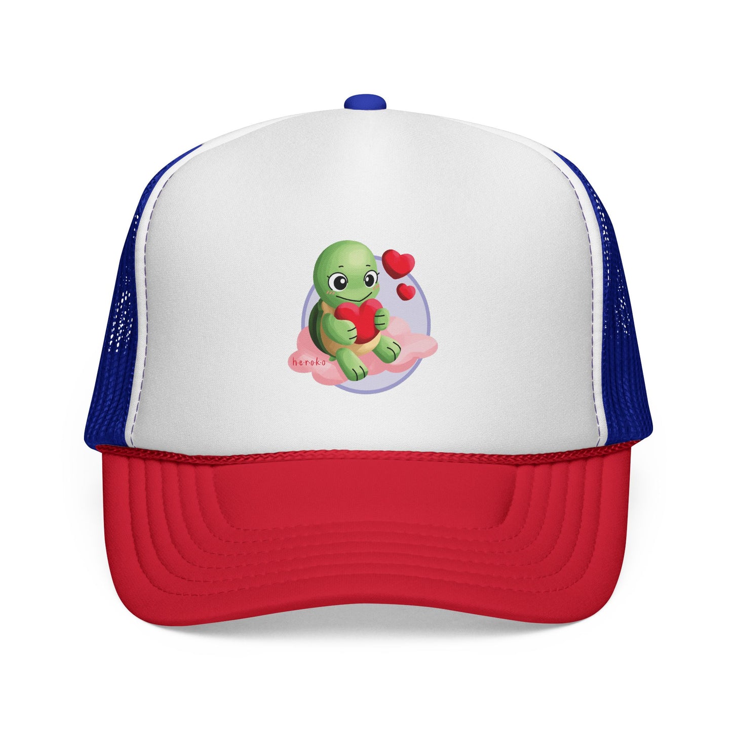 Cute Turtle Valentine's Day Design Trucker Cap/Hat