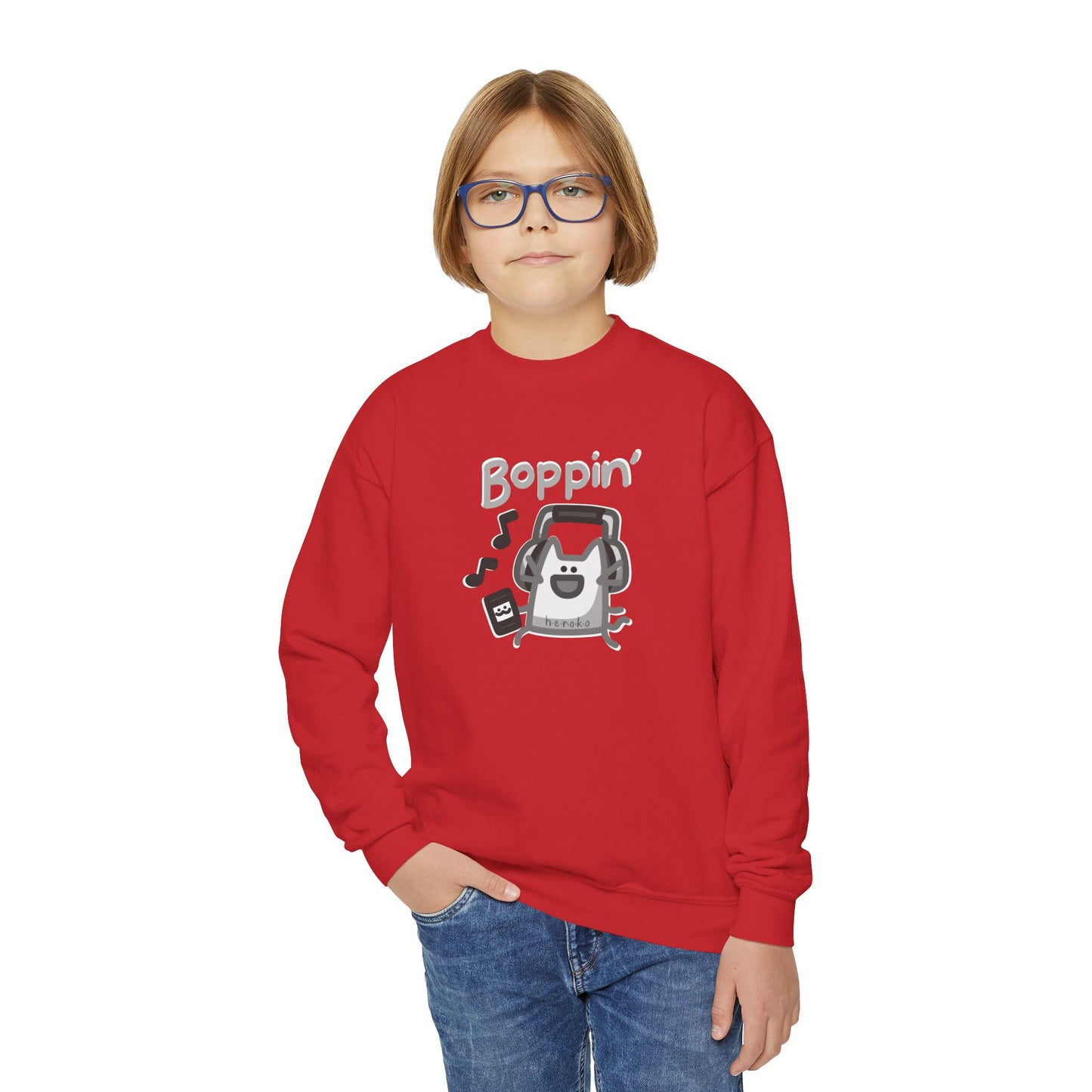 Youth CATS BOPPIN' Crewneck Sweatshirt