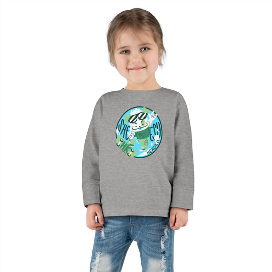 Toddler's SKATER DOG PATCH Long Sleeve Tee