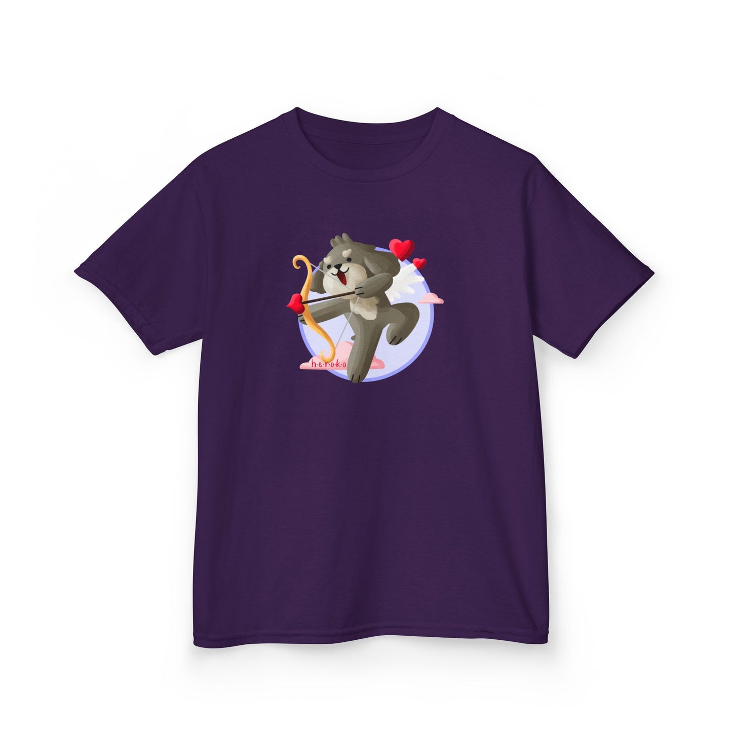 Kids Tee -Cute Dog Valentine's Day Graphic Tee