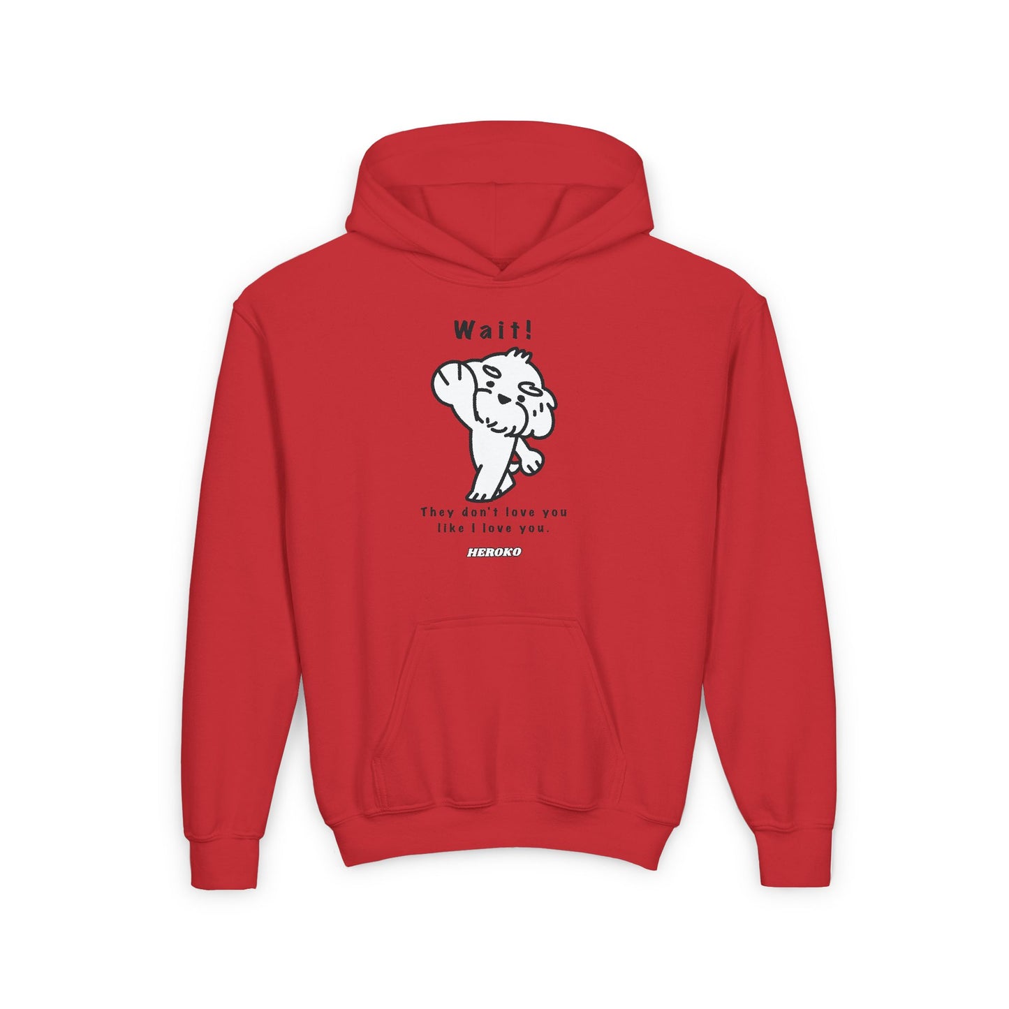 Youth WAIT! DOG MEME Hooded Sweatshirts