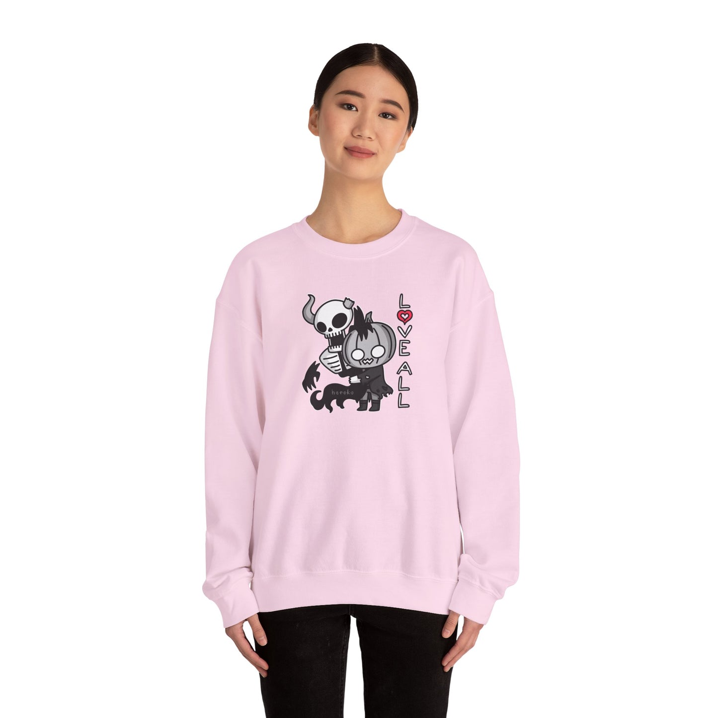 Adults LOVE ALL SKELETON Crewneck Sweatshirt