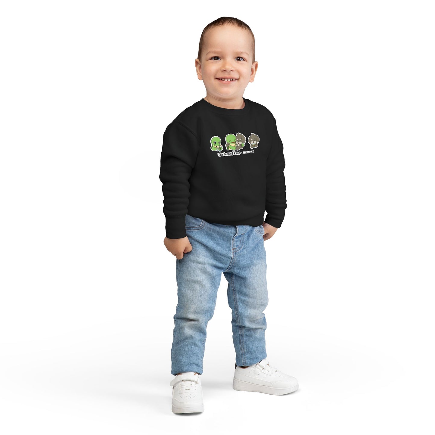 Toddler Sweatshirt — Cute Cartoon Turtle and Dog "The Second Race" Pullover