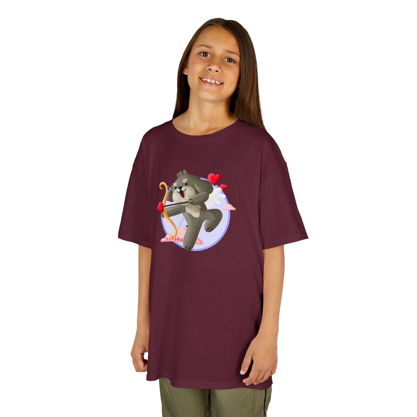 Kids Tee -Cute Dog Valentine's Day Graphic Tee