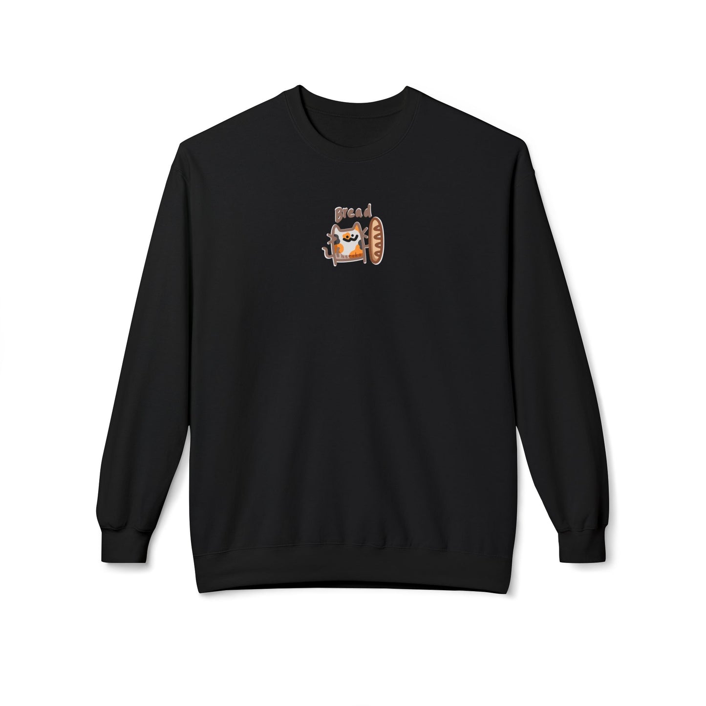 Adults CATS BREAD Fleece Crewneck Sweatshirt