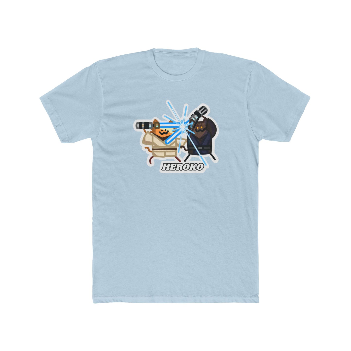 Jedi Cats Fighting Unisex Cotton Tee