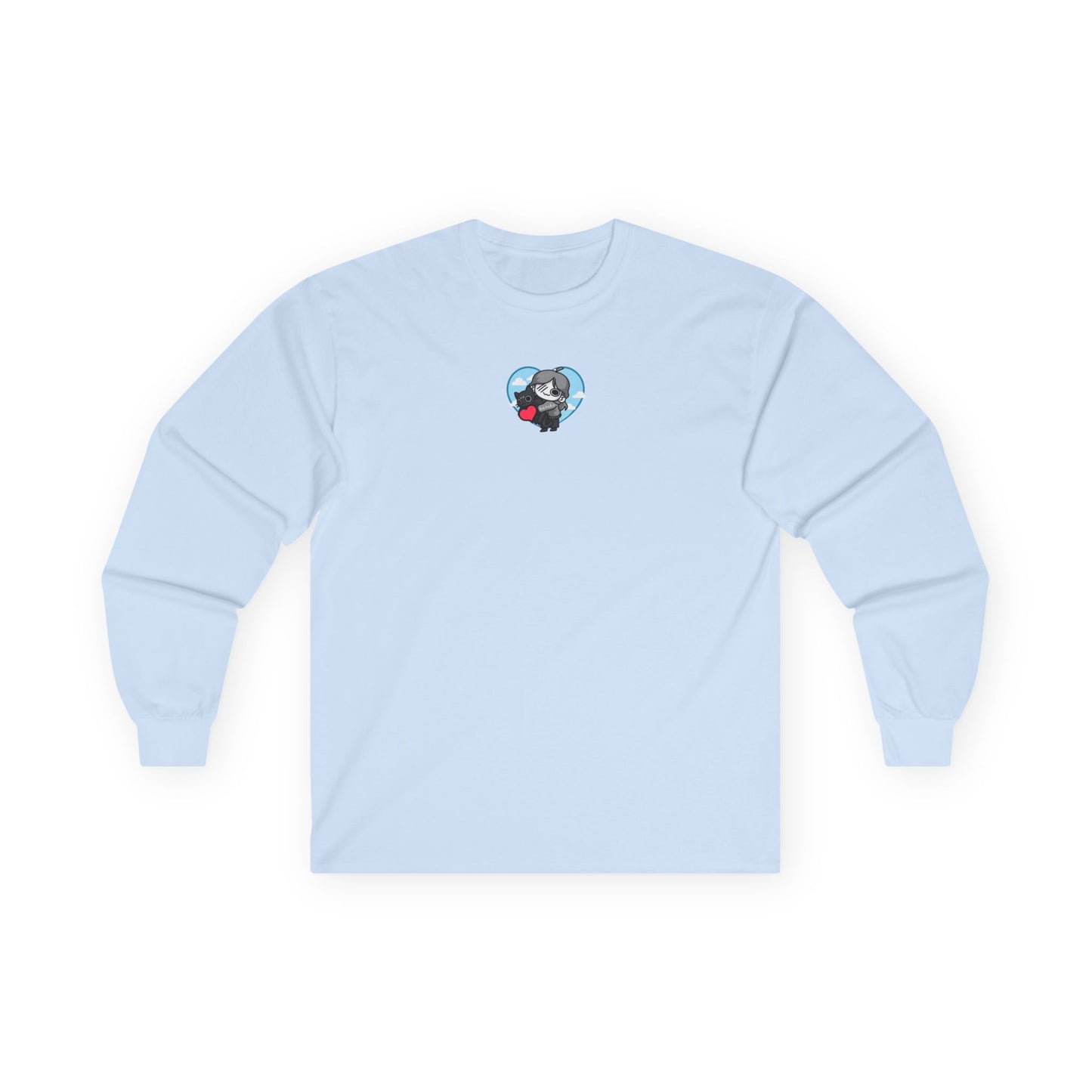 Adults LOVE CAT HEART Long Sleeve Tee (Runs Small for Men)