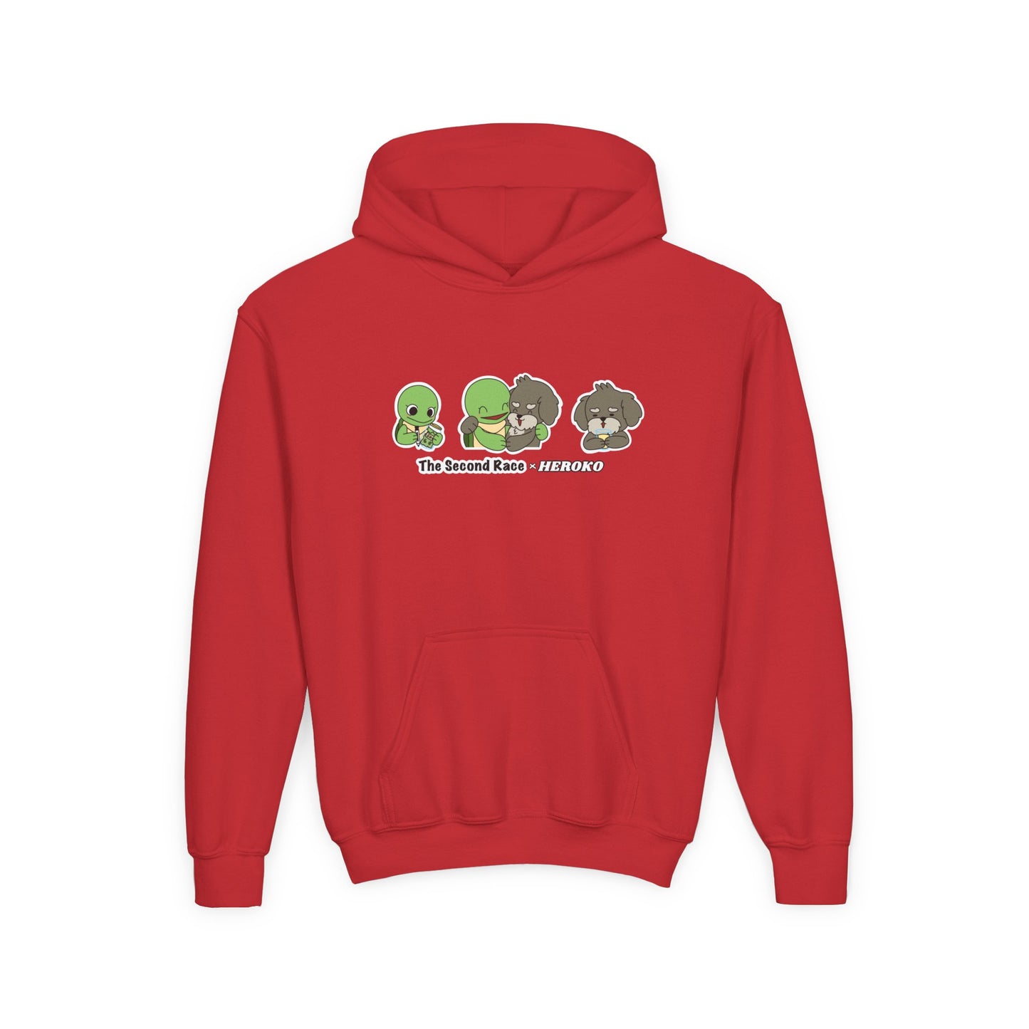Kids Hoodie — Cute Turtle and Puppy Trios "The Second Race"