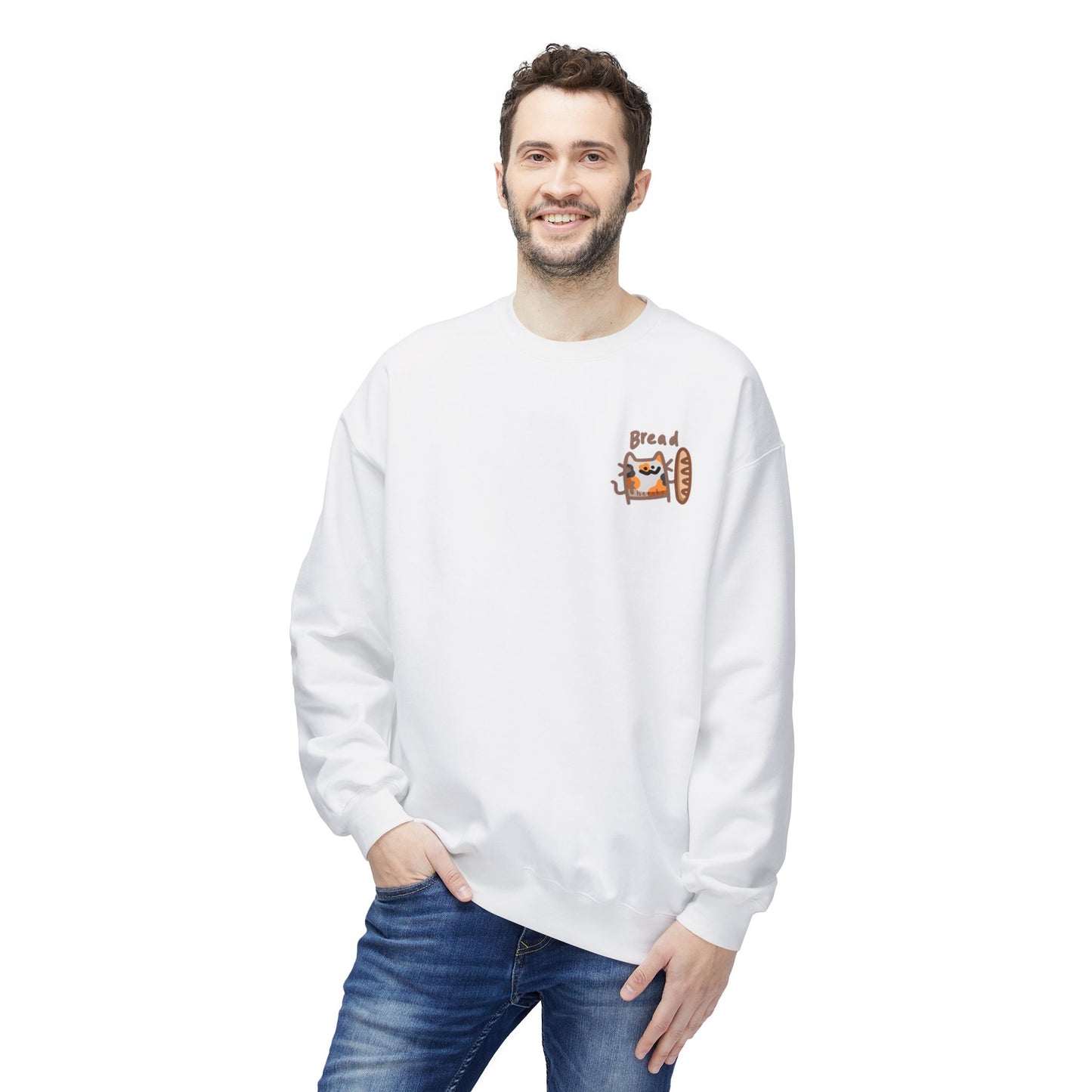Adults CATS BREAD Fleece Crewneck Sweatshirt