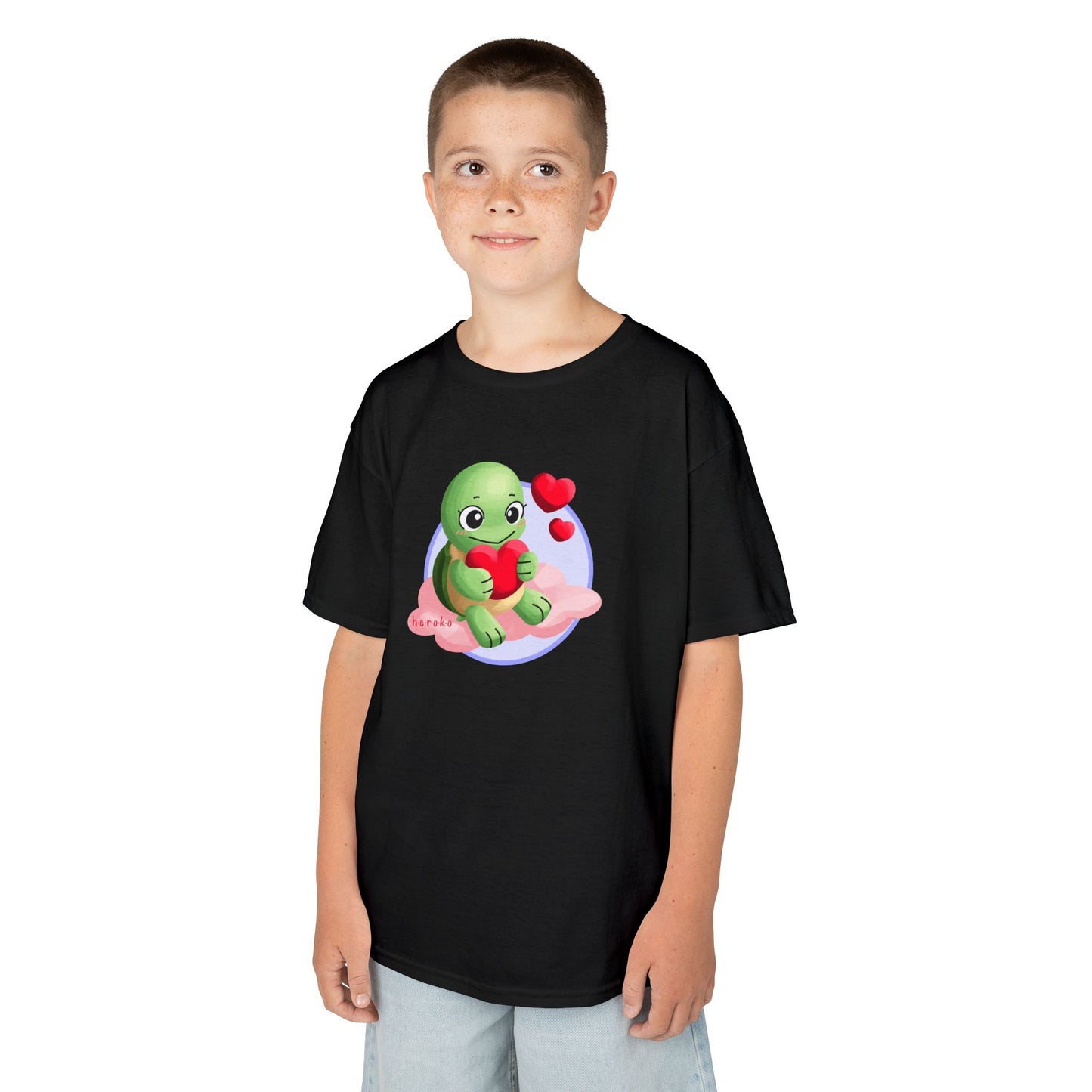 Kids Tee -Cute Turtle Valentine's Day Graphic Tee