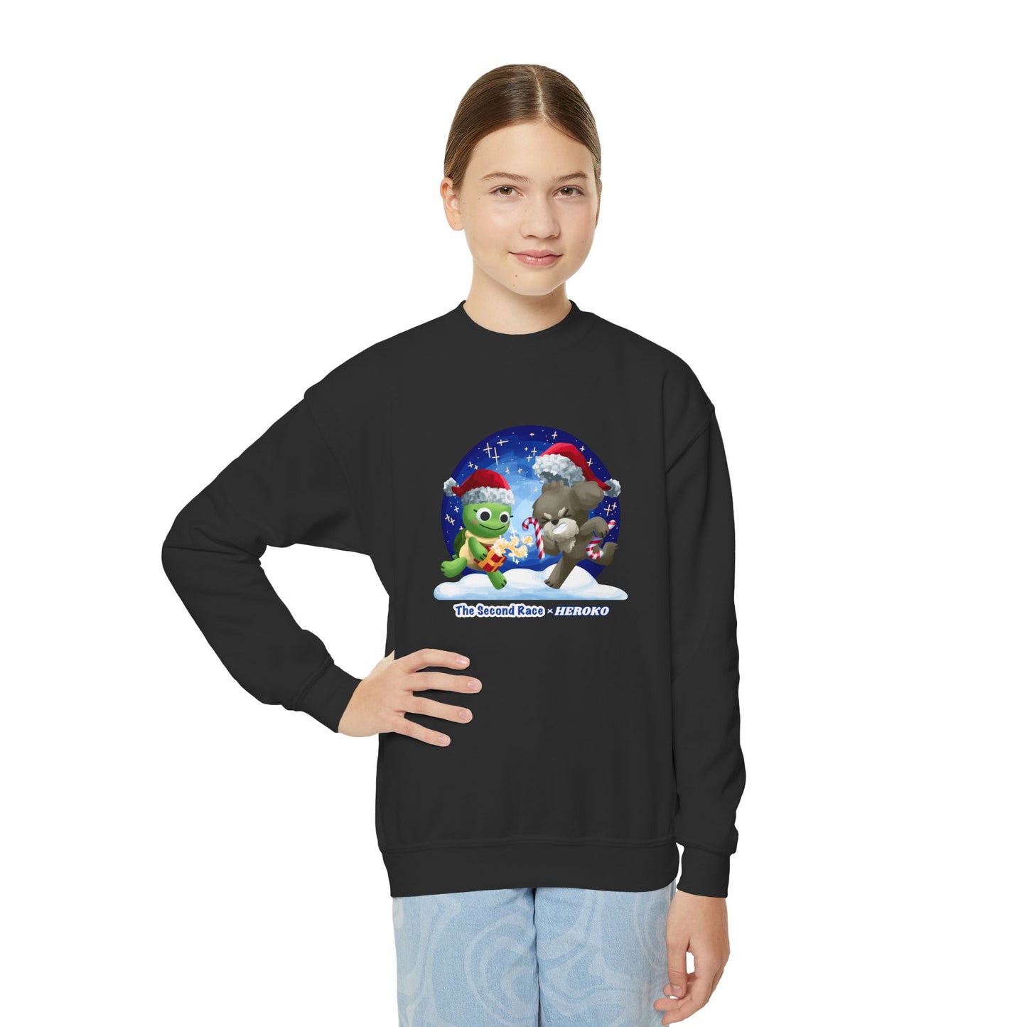 Kids Christmas Turtle and Puppy Crewneck Sweatshirt