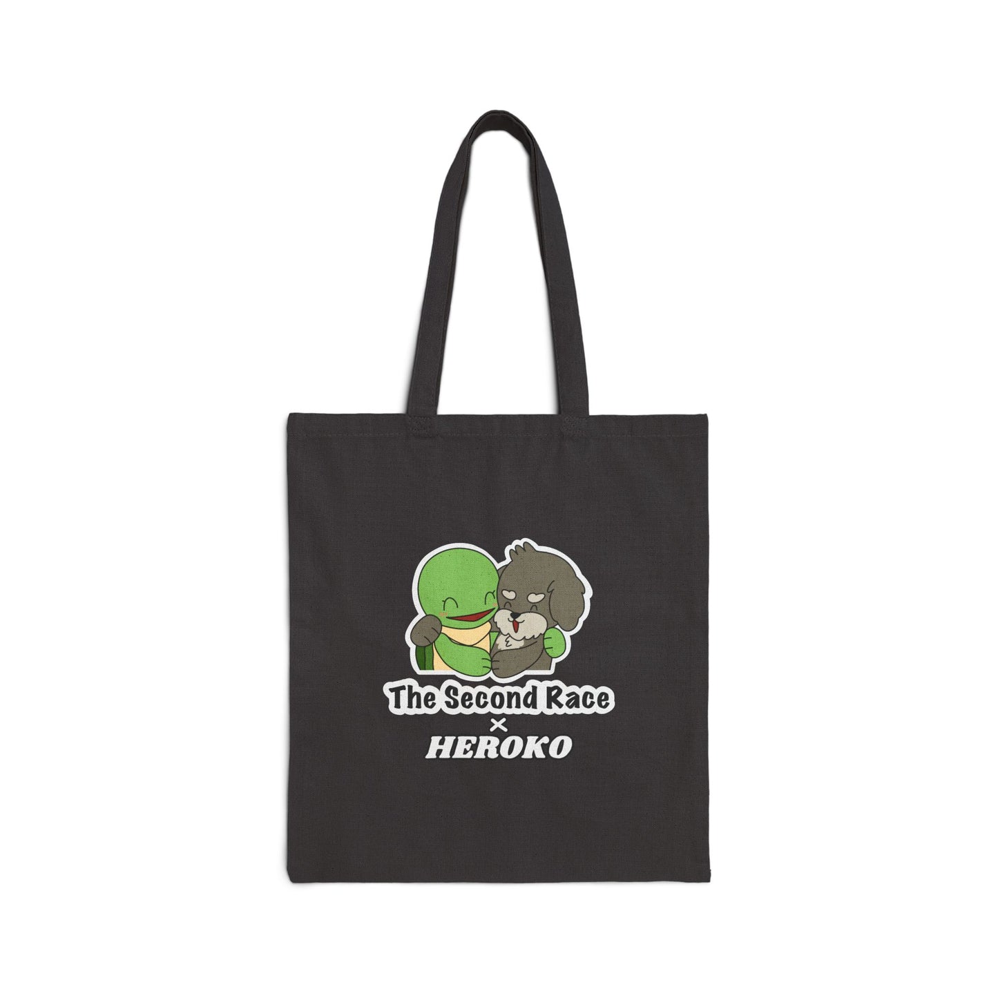 Canvas Tote Bag - Turtle and Dog Design, Perfect Pair with The Second Race Book, Ideal Gift for Teaching Financial Literacy