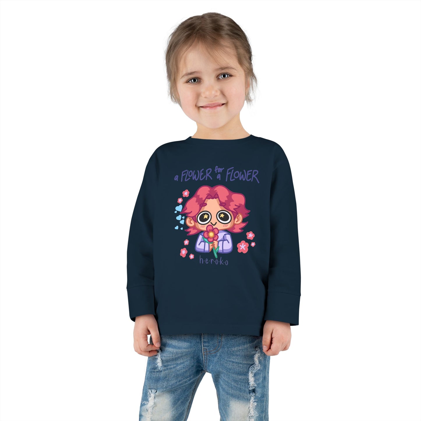 Toddler's FLOWER GIRL Long Sleeve Tee