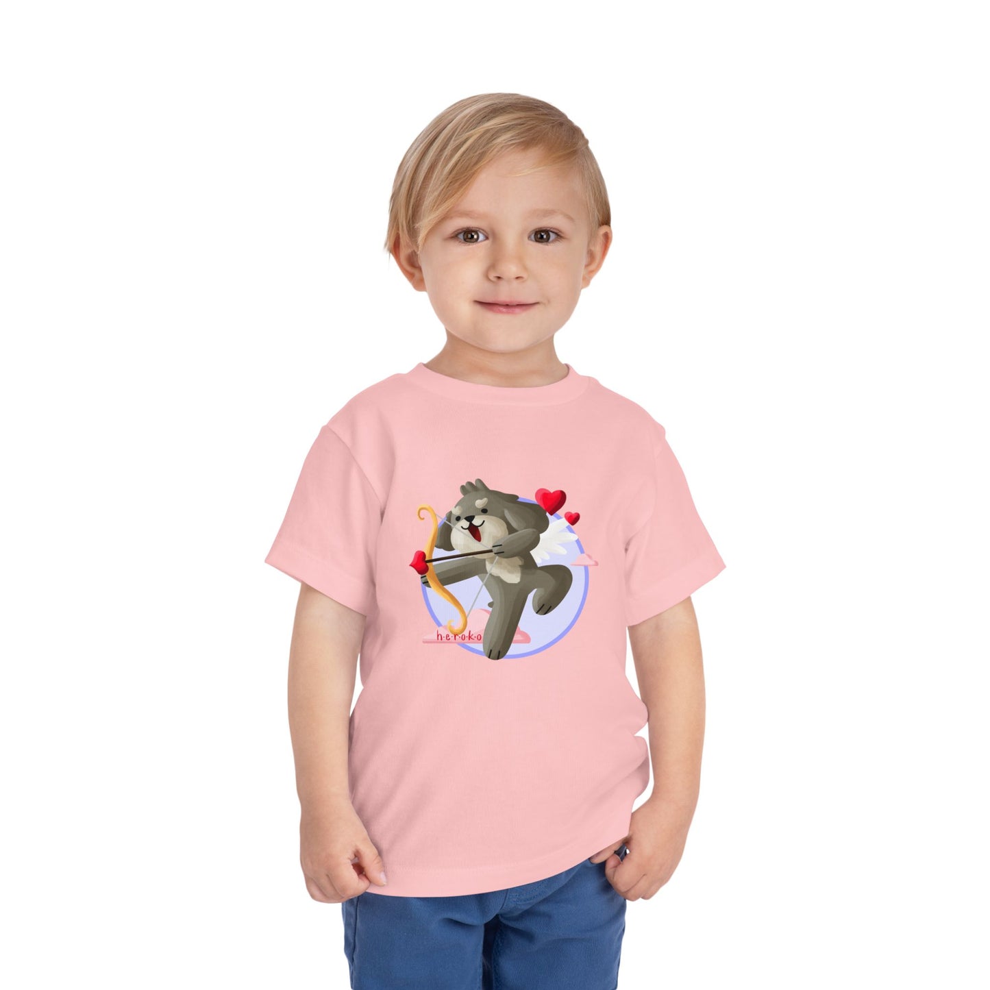Toddler Tee - Cute Dog Valentine's Day Design
