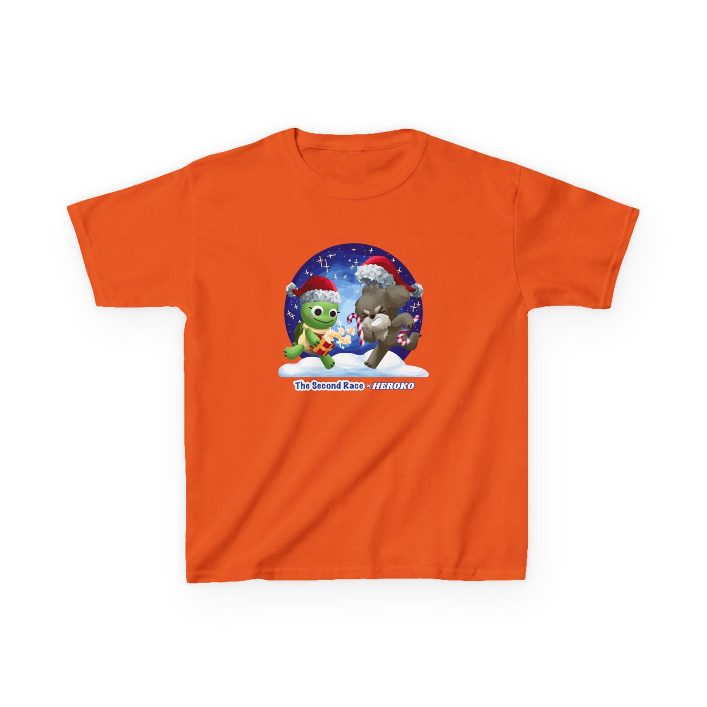 Kids Tee - Cute Holiday Turtle and Puppy in a Snow Globe from "The Second Race"