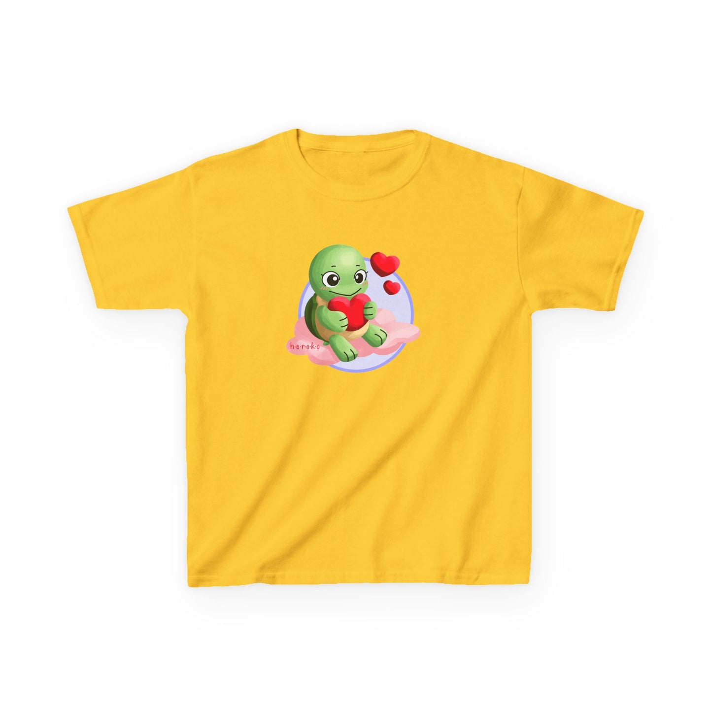 Kids Tee -Cute Turtle Valentine's Day Graphic Tee