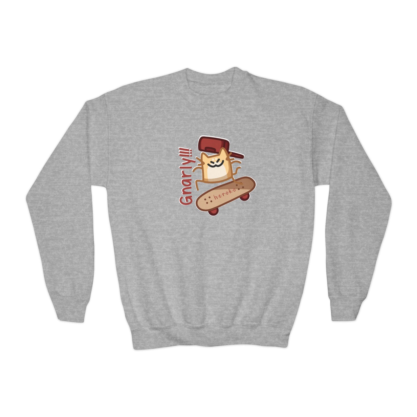 Youth SKATER CAT Crewneck Sweatshirt