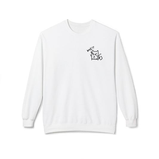 Adults CUTE CATS ‘FART’ Fleece Crewneck Sweatshirt