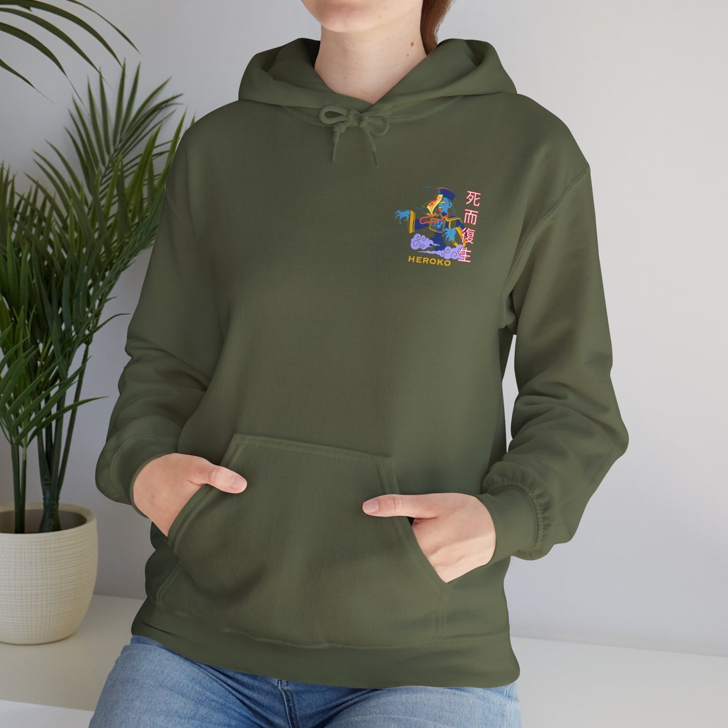 Spooky Unisex Hoodie, Chinese Ancient Zombie Design