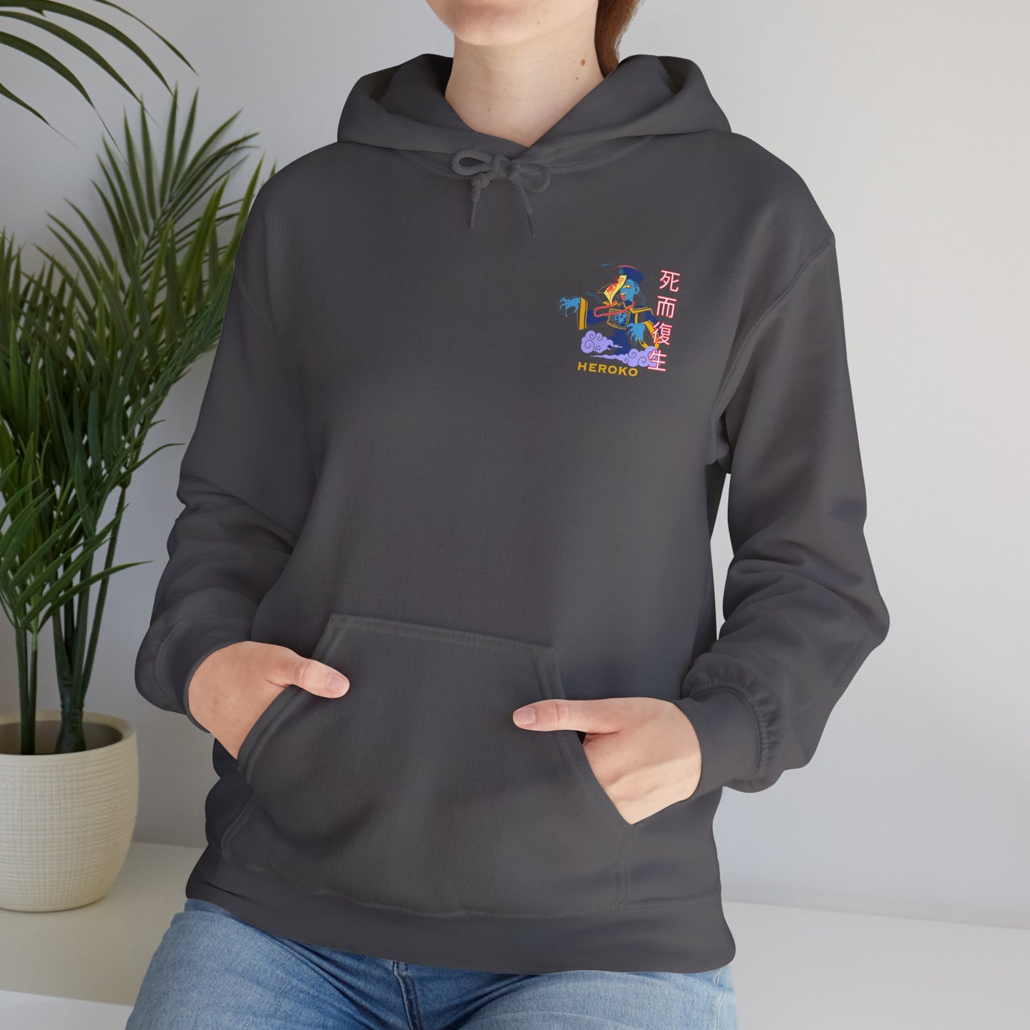 Spooky Unisex Hoodie, Chinese Ancient Zombie Design