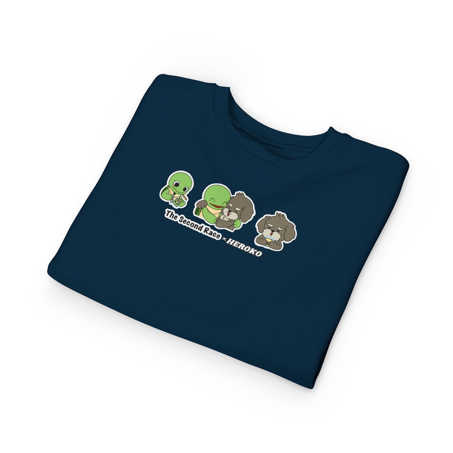 Toddler Sweatshirt — Cute Cartoon Turtle and Dog "The Second Race" Pullover