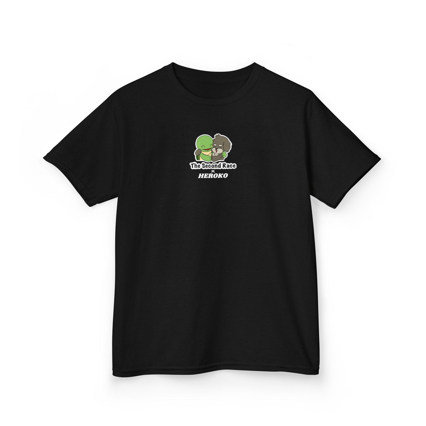 Kids Tee -"The Second Race" Cute Turtle and Puppy Graphic Tee