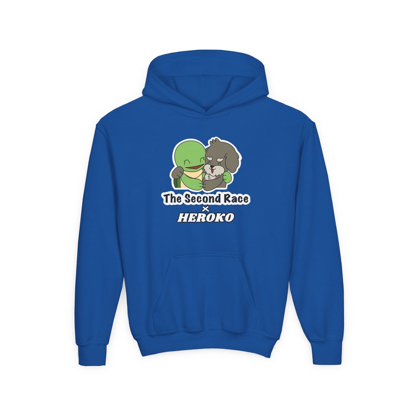 Kids Hoodie — Cute Turtle and Puppy Friends "The Second Race"