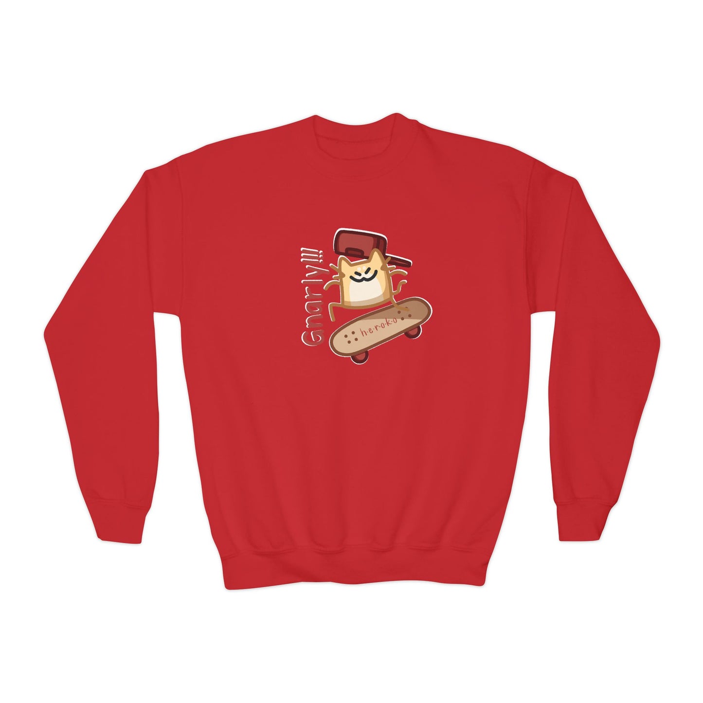 Youth SKATER CAT Crewneck Sweatshirt