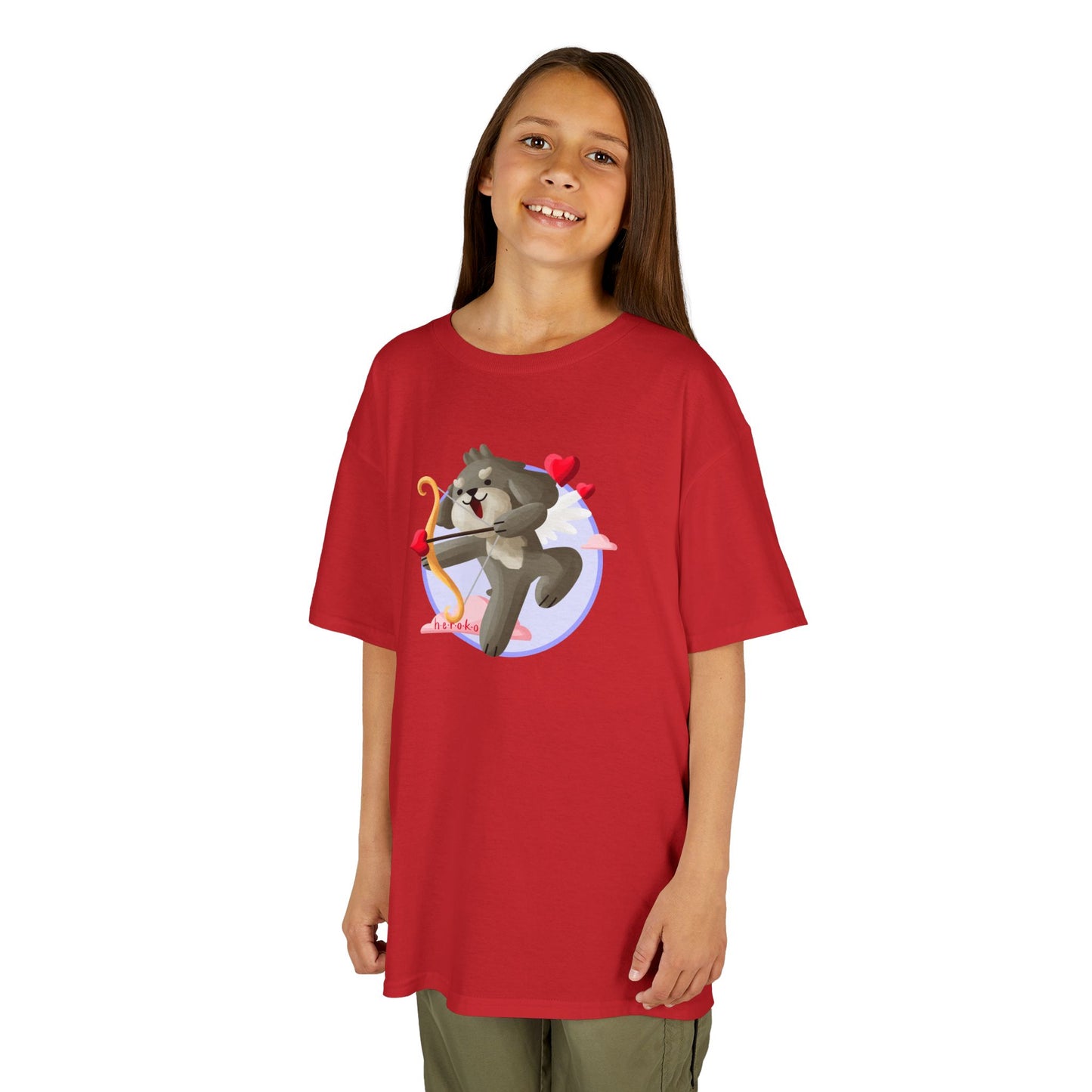 Kids Tee -Cute Dog Valentine's Day Graphic Tee