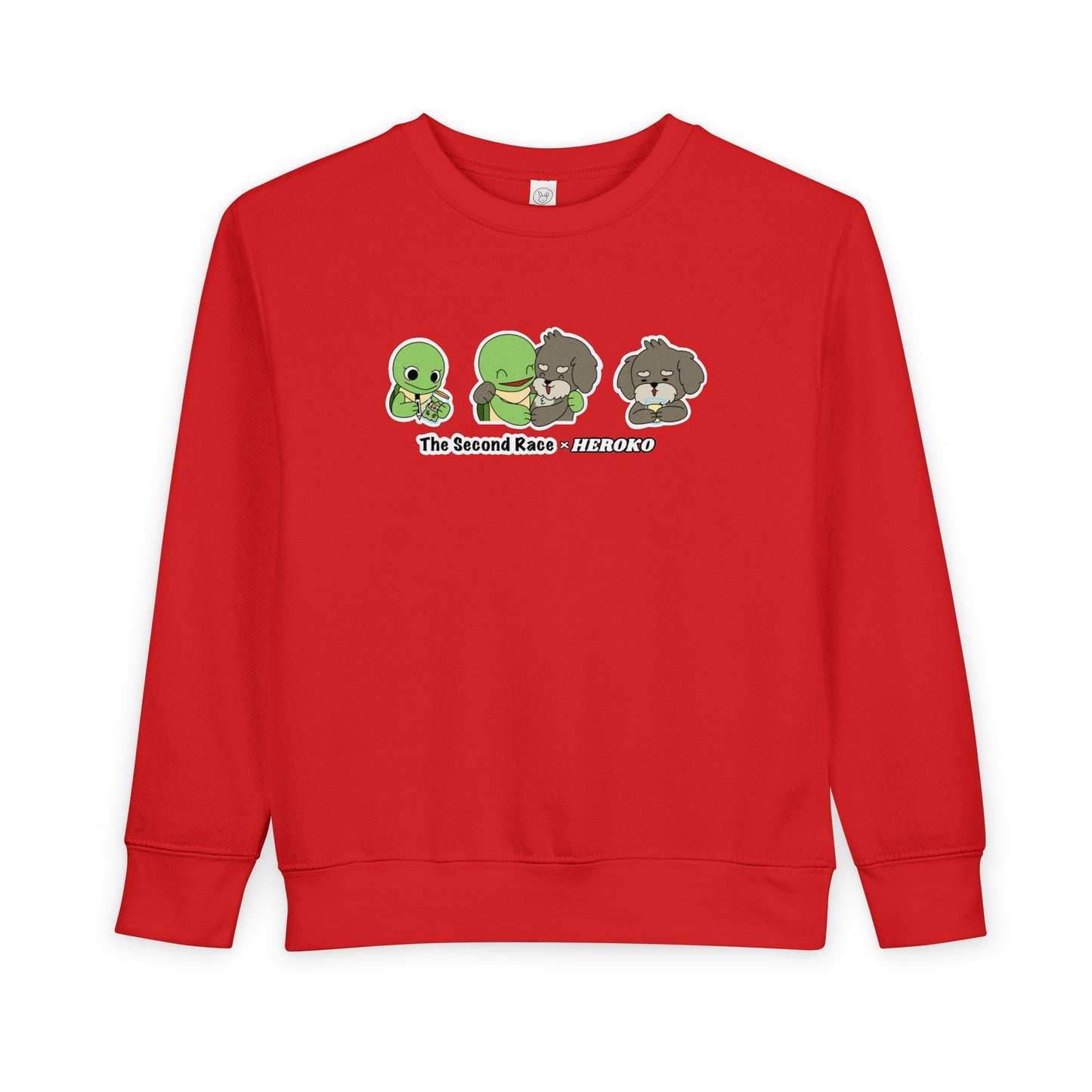 Toddler Sweatshirt — Cute Cartoon Turtle and Dog "The Second Race" Pullover